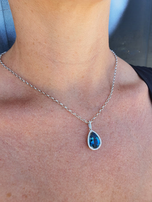 London Blue Topaz Pendant