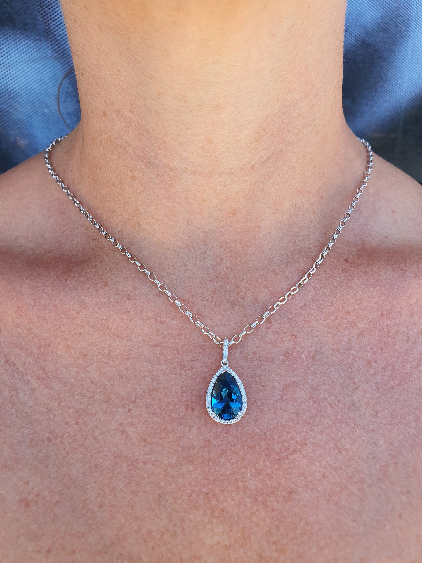 London Blue Topaz Pendant