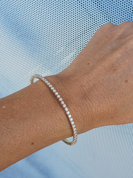 2ct Diamond Flexi Bangle Yellow Gold
