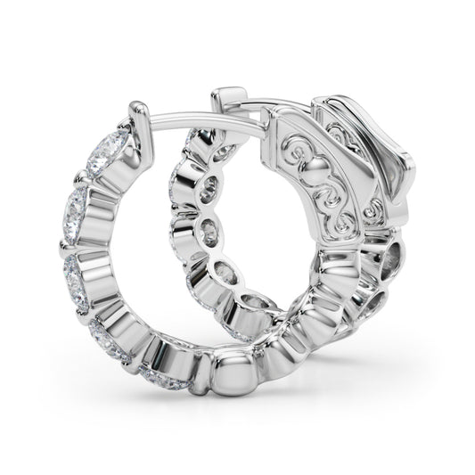 Link Lock Hoops 1ct