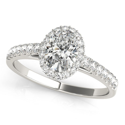 Oval Halo with Pave Band