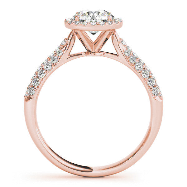 Round Halo with Pave Band