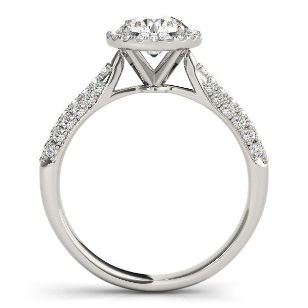 Round Halo with Pave Band