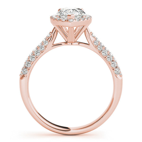 Pear Halo with Pave Band