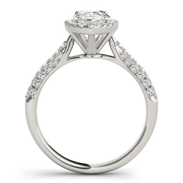 Pear Halo with Pave Band
