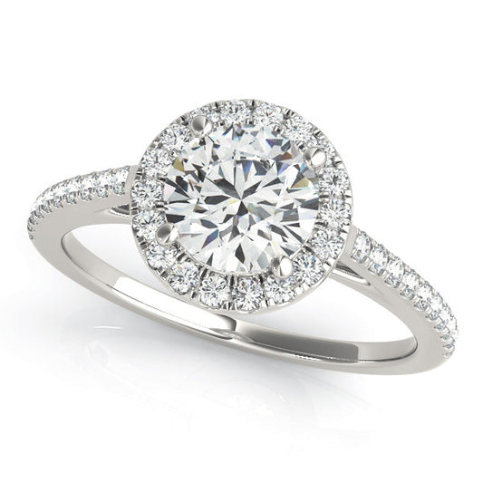 Round Halo with Pave Band