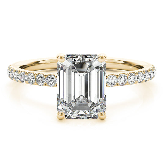 Radiant Hidden Halo Solitaire with Pave Band