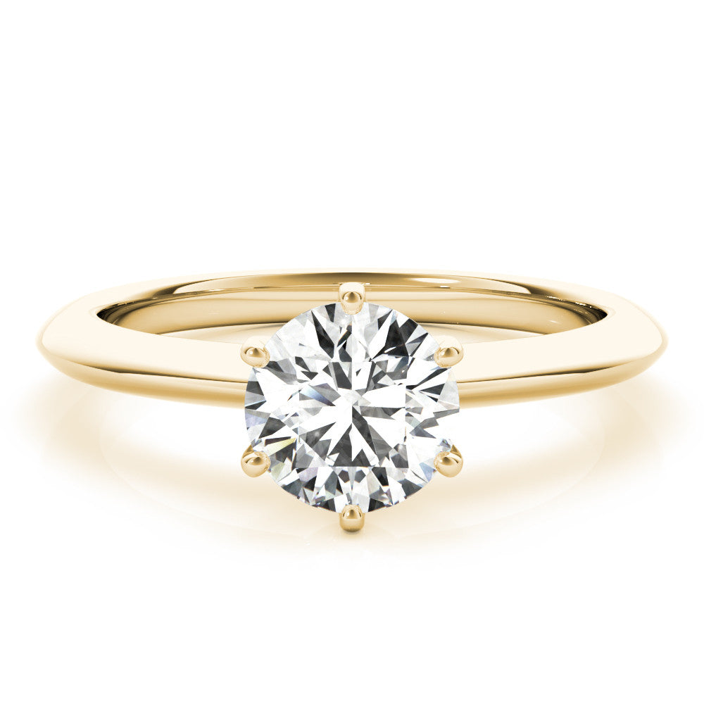 Round Six Claw Knife Edge Solitaire