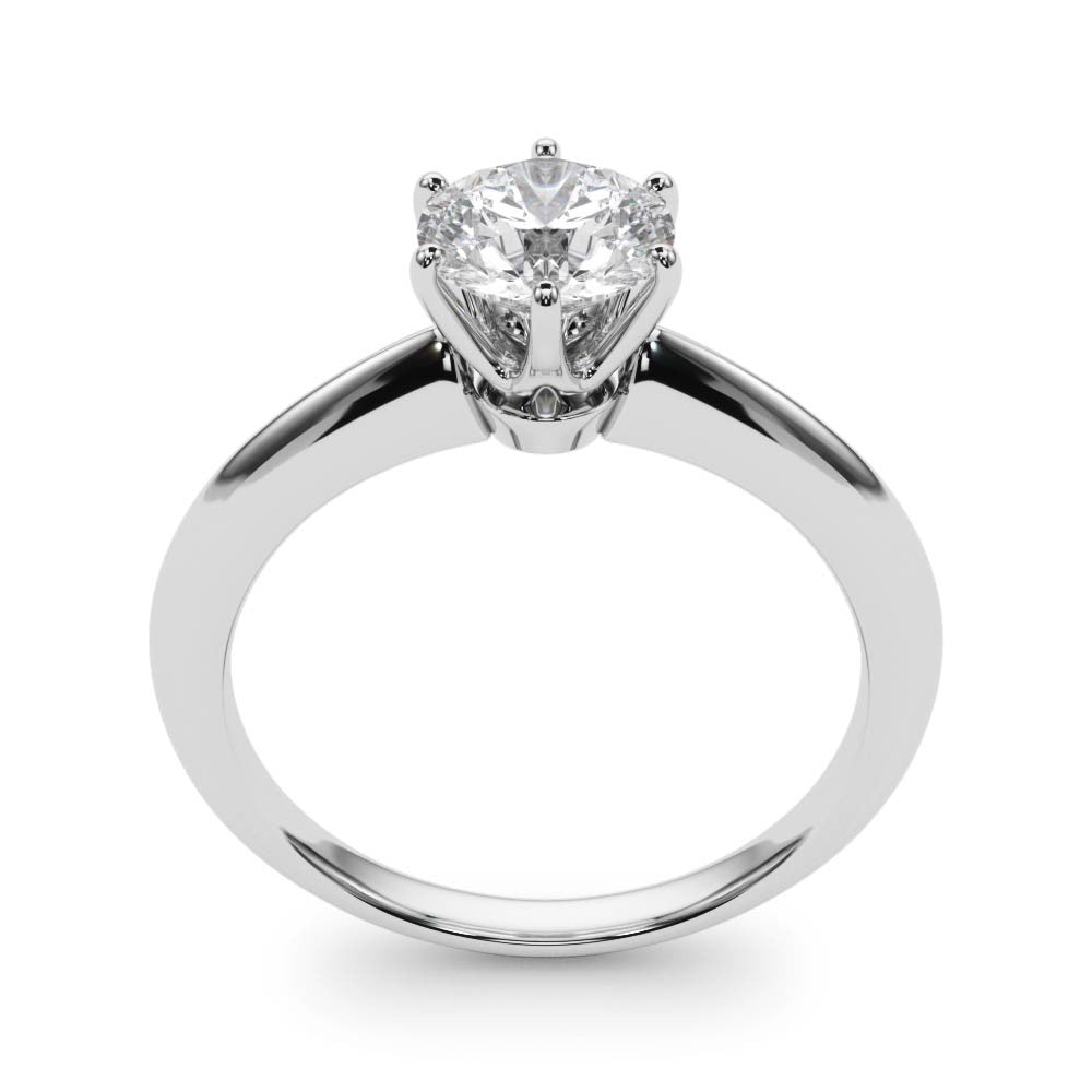 Round Six Claw Knife Edge Solitaire