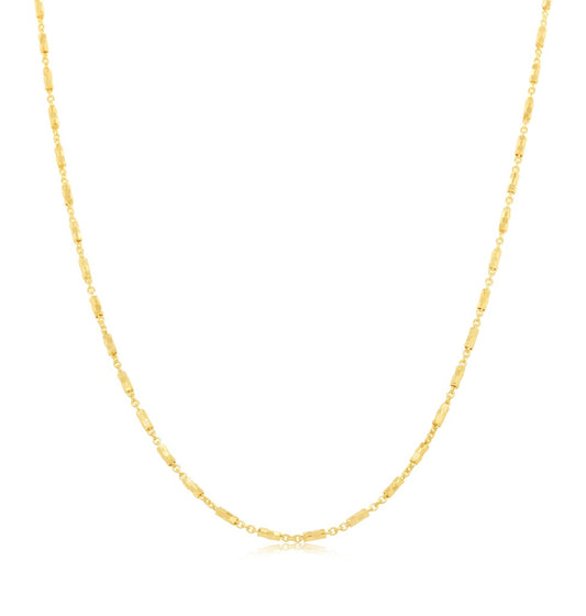 Diamond Cut Bar and Cable Chain
