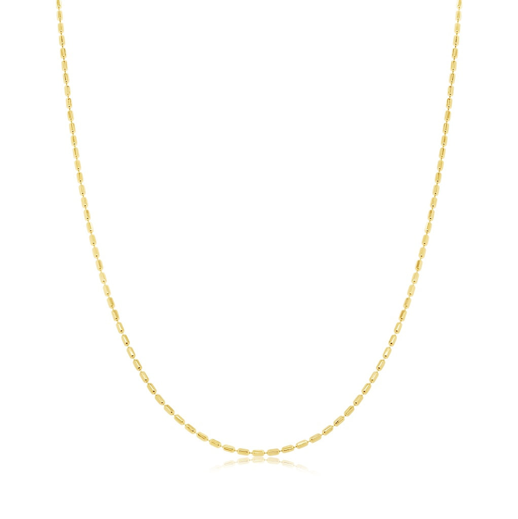 Oval Beaded Ball Link Chain