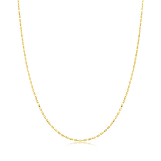 Oval Beaded Ball Link Chain